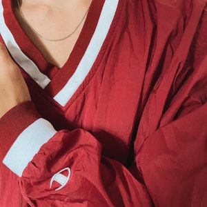 Red Vintage Champion Windbreaker!